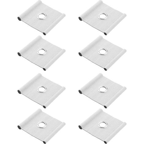 Lot de 8 œillets pour rails de store, compatibles tiges Ø 5-6 mm et 7-8 mm, teinte gris-blanc (1/5)