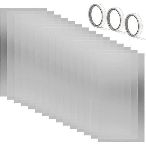 Lot de 15 protections d'objectif pour cabine de sablage (23 x 11 pouces) - Protections internes pour vitres abrasives - (1/5)