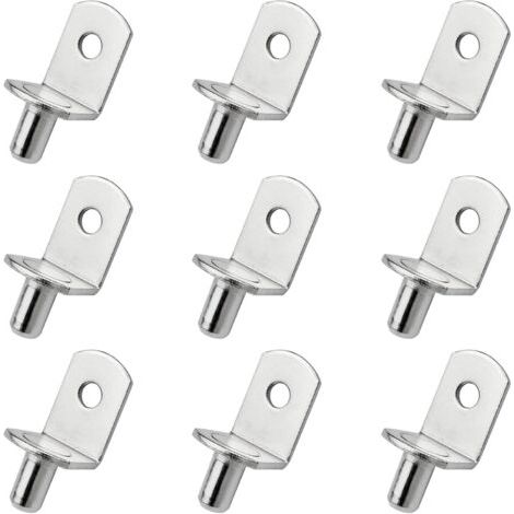 PA 25 Stück Regalstützklammern aus Metall, Regalstützstifte für Regale, L-förmige Stützhalterung für Holz- oder Glasschränke, Schränke, Bücherregale (1/4)