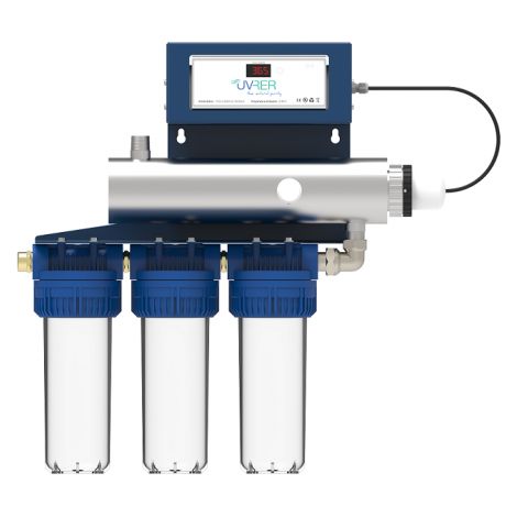 Station UV Modul'eau 3 filtres 3,7 m3/h - stérilisateur UVc (1/4)