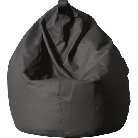 Poltrona a Sacco Pouf in Similpelle Grigio
