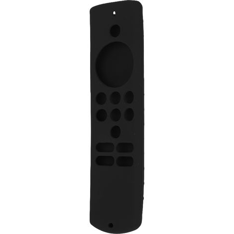 Étui de protection en silicone souple, antidérapant et antichoc pour télécommande Fire TV Stick Lite, avec dragonne, noir. (1/5)