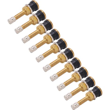 Lot de 10 valves TR500 droites en laiton robustes pour pneus de camion tubeless (1/5)