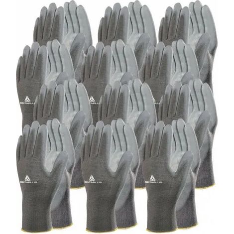 paires de Gants tricot polyamide / paume polyuréthane DELTA PLUS - Taille 12 VE702PG 9 (1/3)