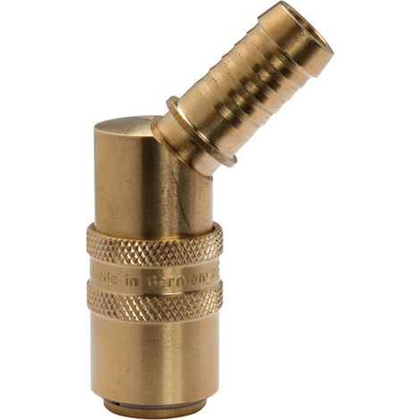 Riegler Temperierkupplung DN 9, Zapfen 13 mm, Schlauchtülle 45° (1/2)