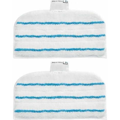 2 Patins En Microfibre Rectangulaires Pour Balai Vapeur (1/5)