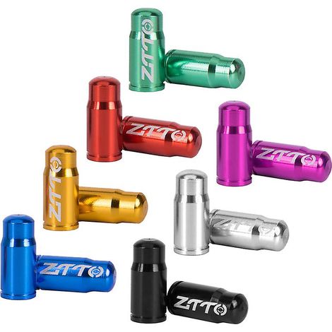 Lot de 14 bouchons de valve de pneu de vélo en aluminium ultraléger pour protection de valve de pneu Presta (1/2)