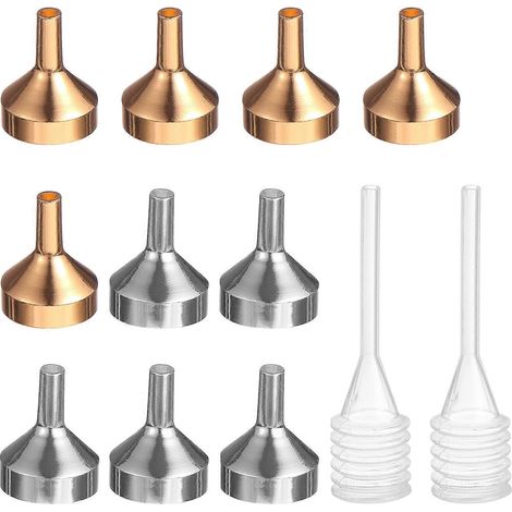 Lot de 12 petits entonnoirs avec mini-pipette pour le remplissage de bouteilles et de récipients de liquides-2.50X1.80X0.40CM (1/3)