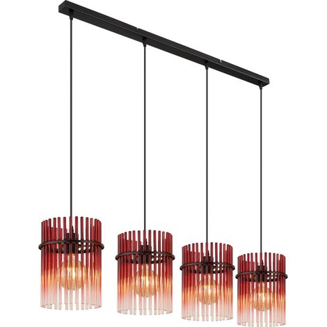 Globo - lampada a sospensione - GORLEY - rosso - vetro - grande (1/5)