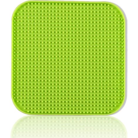 Tapis à lécher en silicone pour chien - Tapis à lécher - Pour le bain, le toilettage et l'entraînement - 1 pièce - Bleu (1/5)