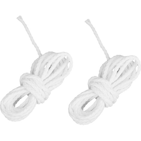 Lot de 2 mèches de bougie en coton tressé, résistantes et absorbantes, pour lampe à huile DIY (2,6 mm). (1/5)