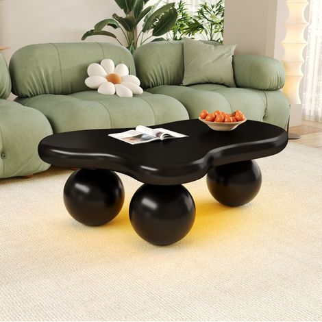 table salon nuage lumineuse design noire MDF 95 cm OKMYHOME (1/5)