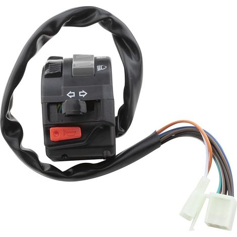 Interrupteur de guidon commodo de moto ATV 7/8" 22 mm 12V Allumer Le Clignotant Pour phares antibrouillard Avec faisceau de câbles (1/5)