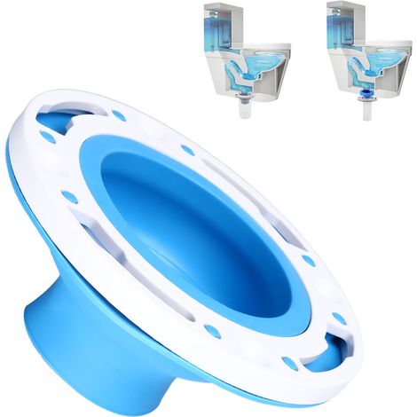 Bride de toilette, joint d'étanchéité pour siège de toilette, joint d'étanchéité en silicone pour toilette intelligente (bleu) (1/5)