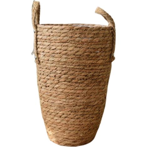 Panier à Fleurs Tressé en Rotin Grand Format pour Intérieur et Jardin, Jardinière Polyvalente Artisanale, Panier Décoratif Naturel pour Plantes, Pot Suspendu Rustique et Pratique (1/5)
