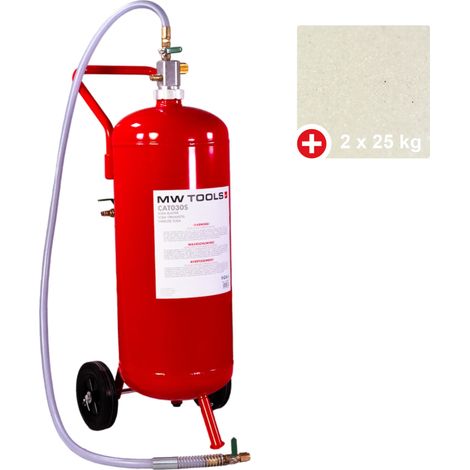 Mw Tools – Sableuse pneumatique mobile 25L – Débit max 200L/min – Pression 8 bars – Pour sablage délicat – Abrasif SO25 inclus – CAT030SPACK1 - PRO 25 L (1/5)