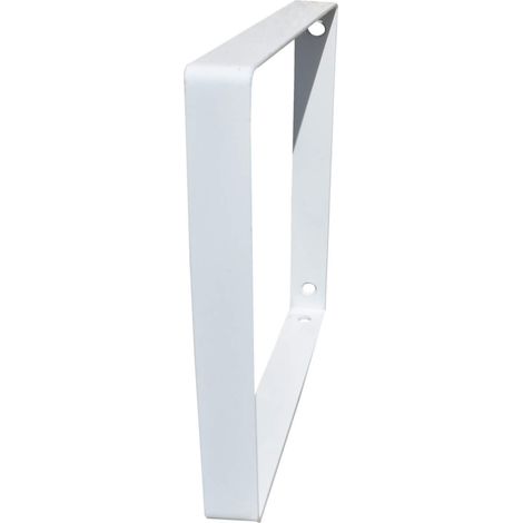 Quincadeco – Support étagère murale en acier blanc – Console carrée 10x10,5 cm – Charge max 15 kg – Installation rapide avec 2 points de fixation (1/2)