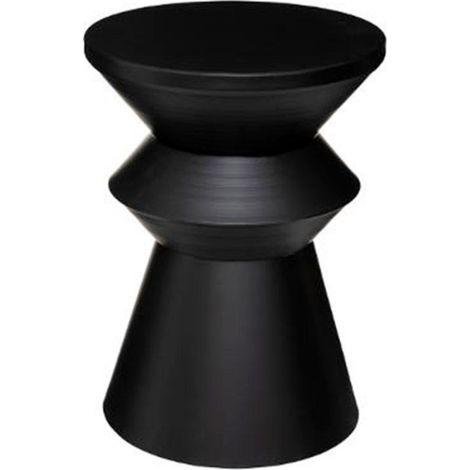 Table à Café Ronde Design "Sohan" 48cm Noir