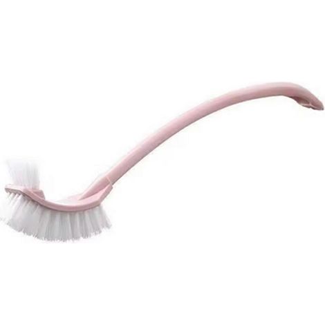 Brosse de toilette multifonction à double tête, poils doux et courbés, manche long, brosse d'angle A (1/5)