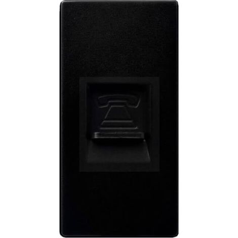 IluminaShop - Modulo Conexion Telefono RJ11 Negro Serie Modern