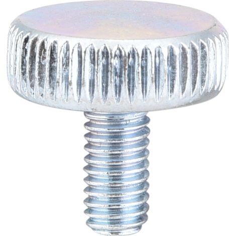 Vis à oreilles M5 en acier au carbone zingué à tête moletée plate (M510 5 pièces) (1/5)