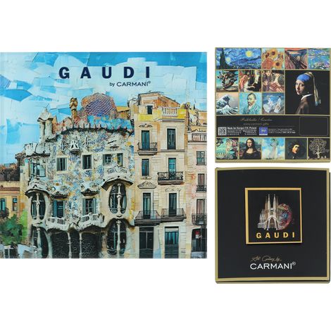 Carmani, posavasos de cristal - inspirado en las pinturas de A. Gaudí (1/5)