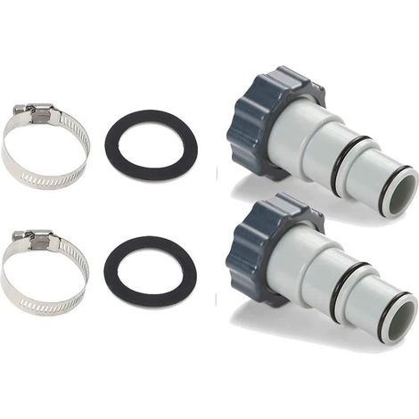 2PCS Adaptateur Tuyau Piscine, Adaptateur Piscine, Adaptateur pour Piscine , Adaptateur Tuyau Piscine, Adaptateur Tuyau pour Pompe, Raccord pour Tuyau Piscine Ø 32 et 38 mm (1/5)