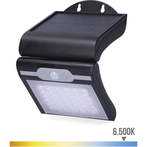 Aplique solar con sensor color negro, 2 w (1/5)