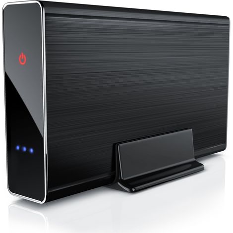 Aplic USB 3.0 Festplattengehäuse 3,5 Zoll extern - gebürstetes Aluminium - für SSD und HDD - SATA - UASP - Super Speed 5 Gbit s - Plug and Play (1/5)