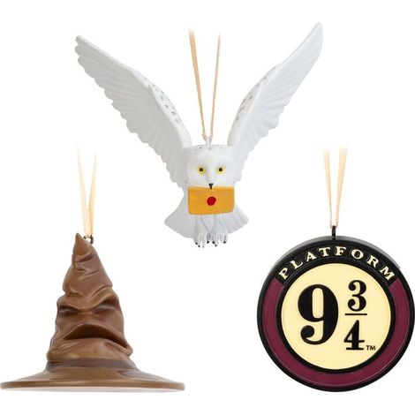 Set 3 Adornos Navidad Harry Potter