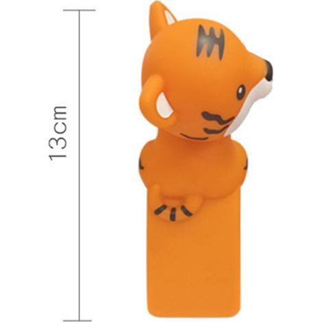 Cale-porte décorative en forme d'animal mignon, sans perçage, pour la maison ou le bureau, tigre orange (1/5)