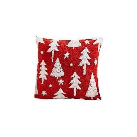Taie d'oreiller de Noël colorée à motif flocons de neige, housse de coussin chaude et confortable pour la peau. (1/5)