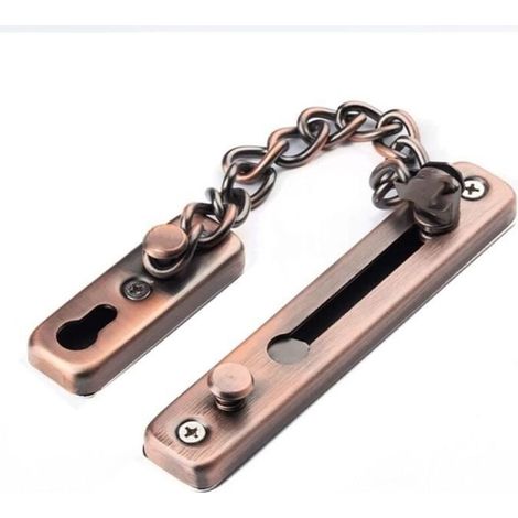 Security Chain, Stainless Steel Door Chain, Door Chain Lock, Used for Interior Doors and Windows (1/4)