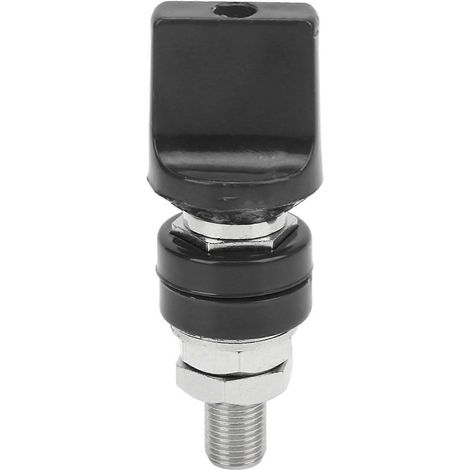 Bornier à filetage M10, courant nominal de 100 A, pour fiches bananes de 4 mm, noir