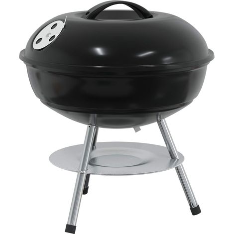 Parrilla de carbón Negro 36,5 x 36,5 x 40 cm vidaXL