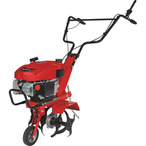 Einhell Benzin-Bodenhacke GC-MT 2236 (2.2 kW, 2 L Tank, 22 cm Arbeitstiefe, 36 cm Arbeitsbreite, 4 robuste Hackmesser, höhenverstellbarer Bremssporn und Führungsgriffe, Hackmesserstop) (1/5)