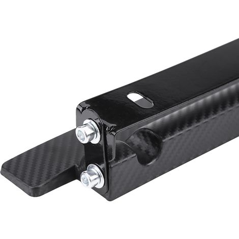 Modification de voiture : support de plaque d'immatriculation texturé en fibre de carbone conforme aux spécifications américaines, cadre de plaque d'immatriculation réglable (1/5)