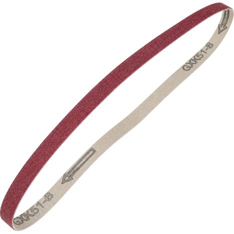 Bande Abrasive en Oxyde D'aluminium 10 Pièces, Bande Abrasive pour Ponceuse pour Meubles en Bois et Métal, 533x9mm, pour L'élimination de la Rouille (80) (1/5)