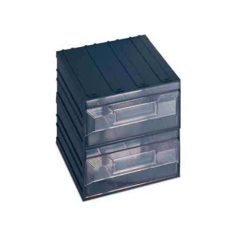 Terry 1000023 Vision Block 18 Cassettiera Modulare 4 Cassetti Plastica Antiurto colore Grigio (1/2)