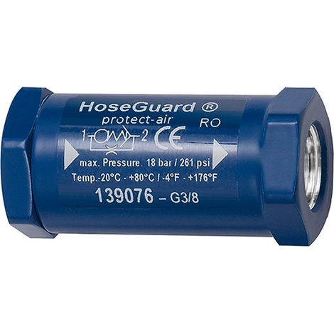 Riegler Schlauchbruchsicherung »Hose Guard«, Alu/Polyacetat, G 3/8 IG/IG (1/2)