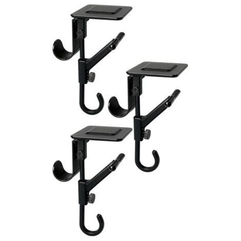 3 Piece Hanger for Garland and Chimney Bottom, for Door Frame, 2 in 1 Heavy Duty Adjustable Double Hanger, Black (1/5)