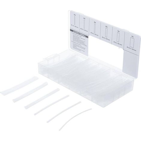 Assortiment de Gaines Rétractables Transparentes - 150 pcs - Protection et Isolation Électrique - D-Work (1/5)