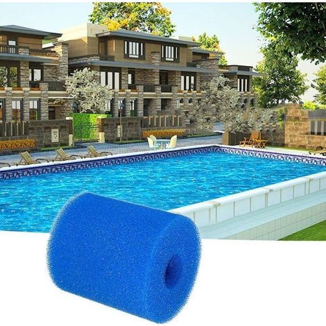 1pcs 93x30x102 MM réutilisable piscine lavable filtre éponge bleue éponge de nettoyage colonne piscine filtre coton