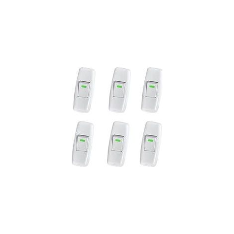 Lot de 6 Interrupteurs à Cordon pour Lampe, Interrupteur Torpedo en Ligne, Remplacement pour Lampes de Table et de Chevet, 3x6.5cm (1/4)