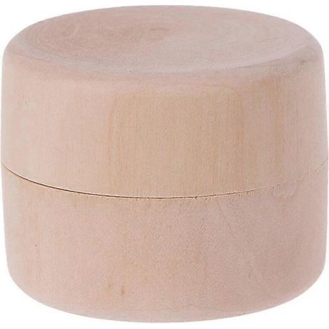 Petite boîte de rangement ronde en bois pour savon, artisanat de savon, contenant (1/4)