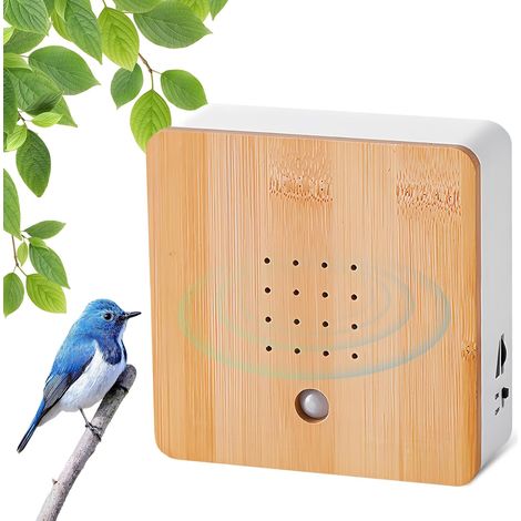 Boîte À Sons d'oiseaux, Boîte À Sons Naturels avec Chants d'oiseaux, Boîte À Détecteur De Mouvement pour Oiseaux, Boîte À Bruit Naturel pour Oiseaux, Chant D’Oiseau avec Support Mural, pour Toilettes (1/5)