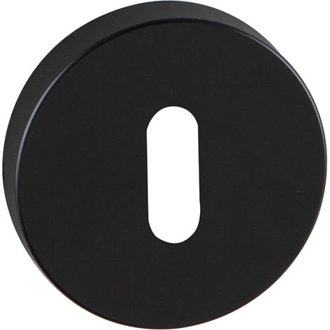 Marchesi Schlüsselrosette BB Ø 52 mm Zamak schwarz matt  Hochwertige runde Türrosette mit Gewindeschrauben M5