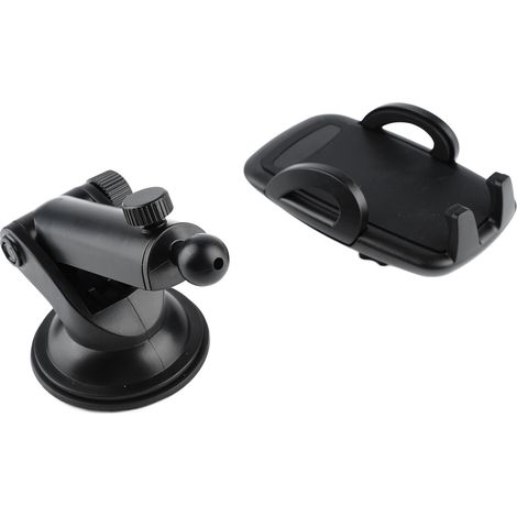 Support téléphonique voiture ajustable télescopique 360° rotatif fixation solide tableau de bord pour véhicule (1/5)