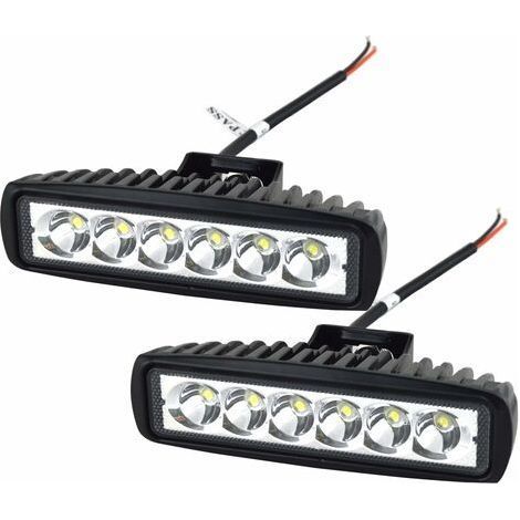 2 fari da lavoro a LED da 15,2 cm e 18 W, faretti, luci fendinebbia per fuoristrada, SUV e 4x4 (2x18 FGB-Spot) (1/5)