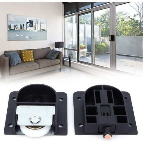 Rouleau pour Porte Coulissante - Roulette Silence avec Palier Noir en Plastique - Accessoire Bricolage Maison (1/5)